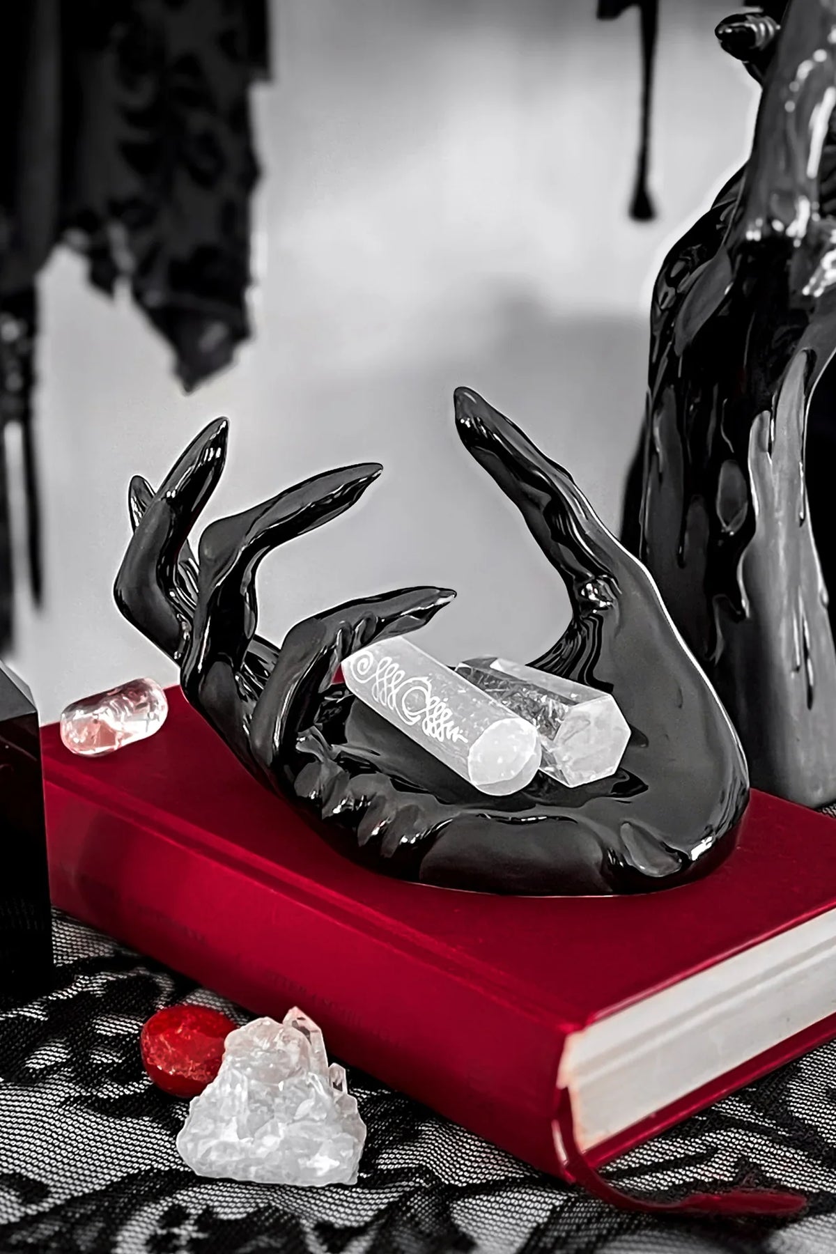 Killstar Abyss Black Gloss Ceramic Trinket Tray