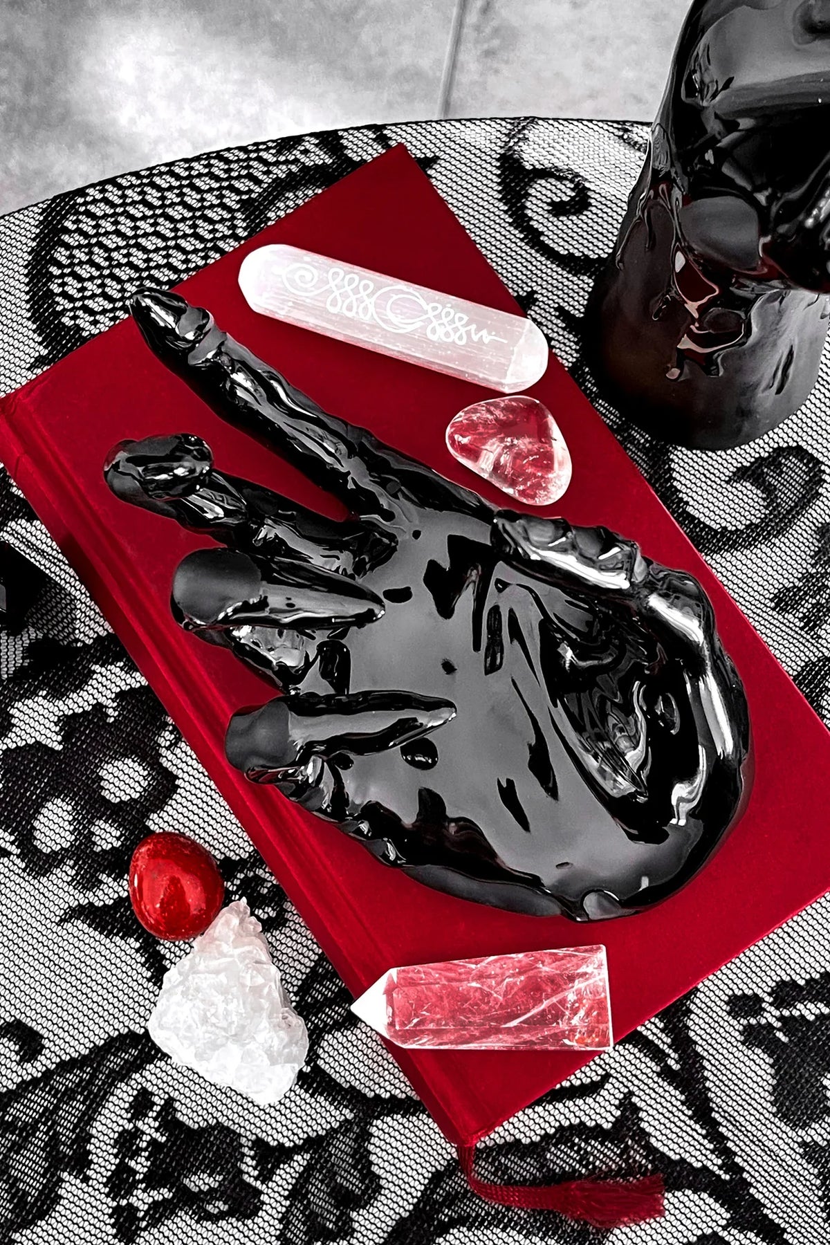 Killstar Abyss Black Gloss Ceramic Trinket Tray