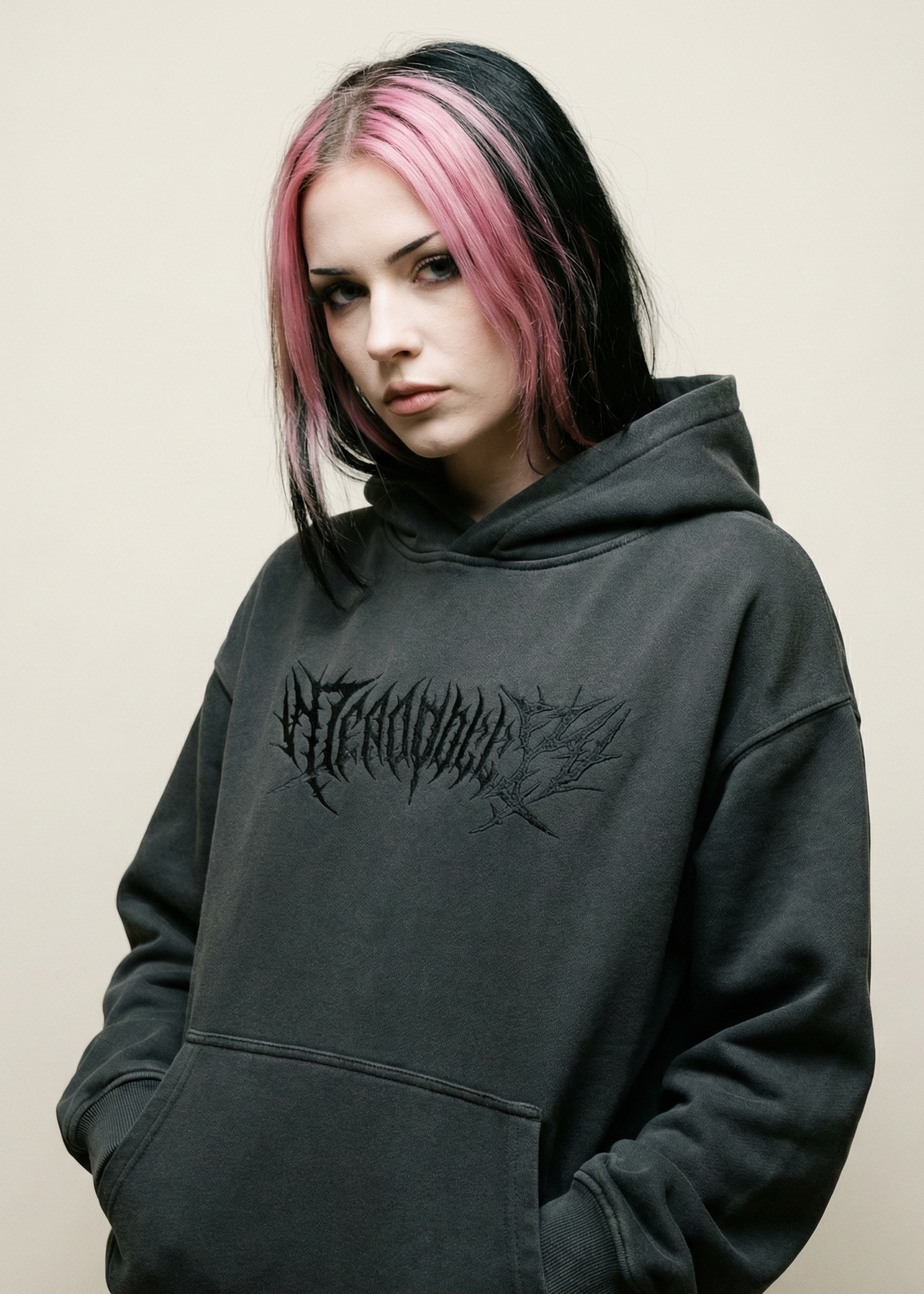 Metal Embroidered Hoodie