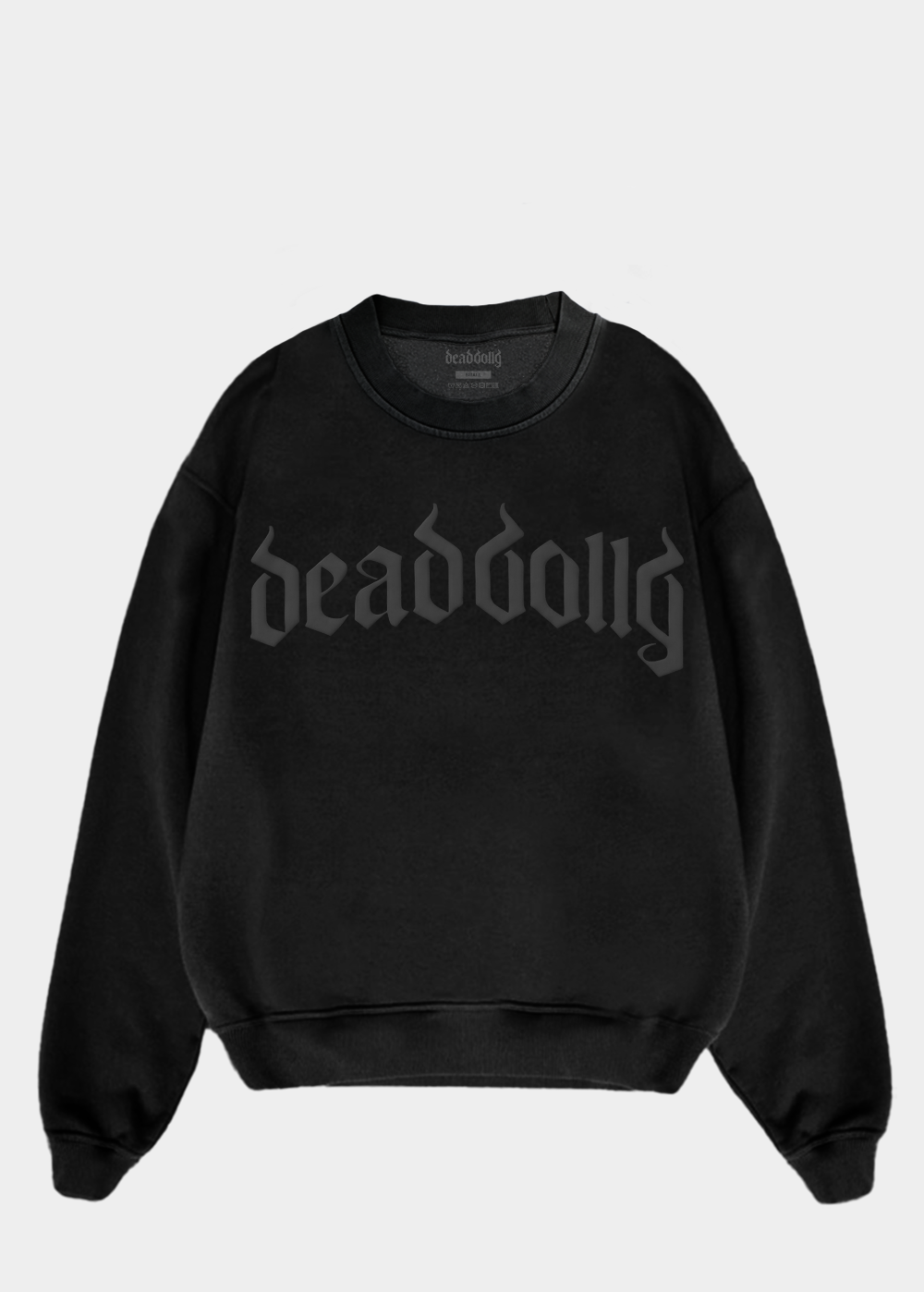 Black Puff Logo Sweatshirt