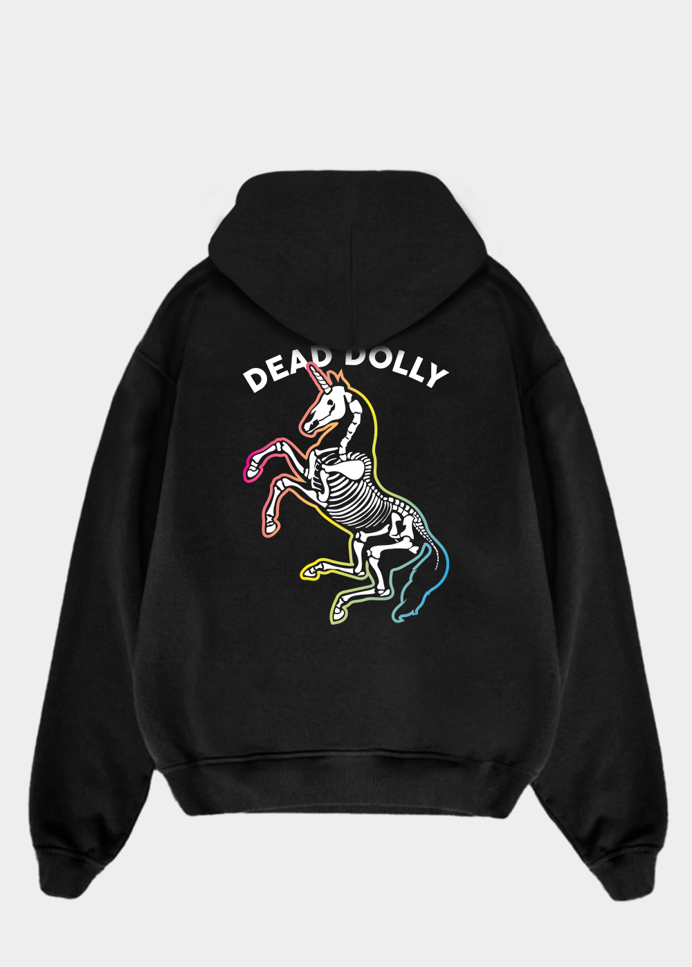 Unicorn Skeleton Hoodie / Back Print