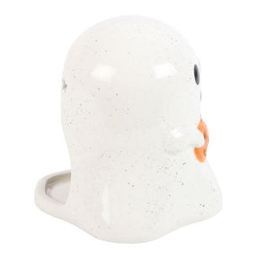 Ghost Tealight Holder with Pumpkin