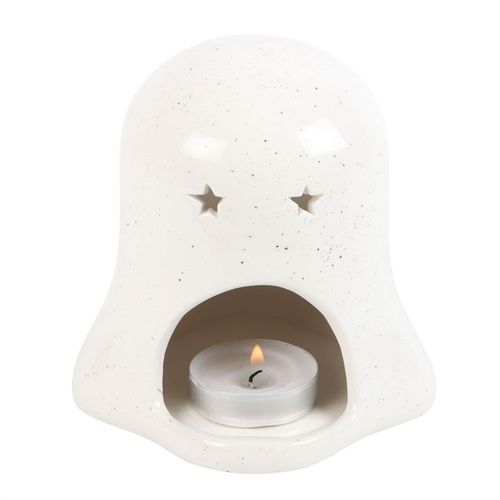 Ghost Tealight Holder with Pumpkin