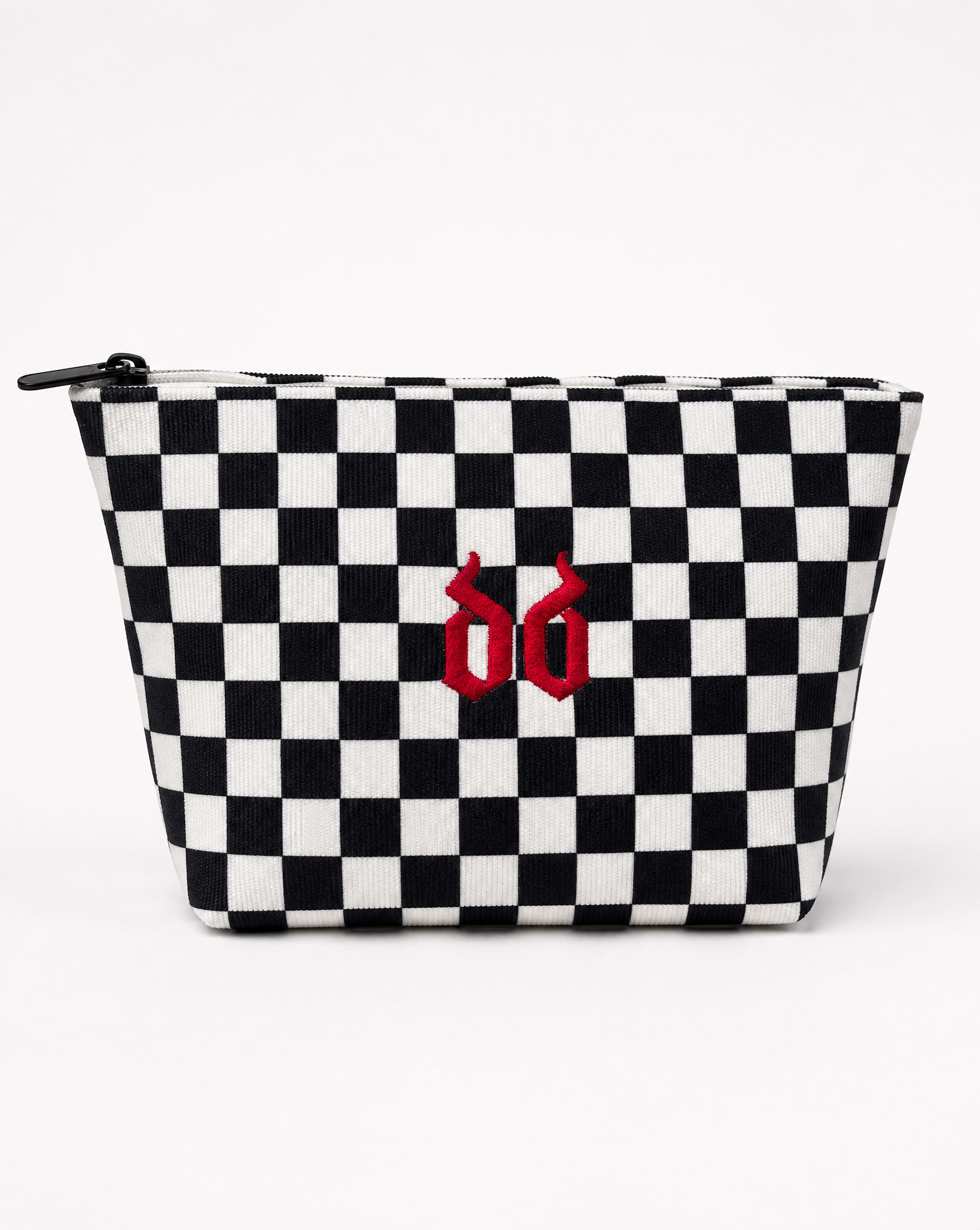 Dead Dolly Checkerboard Cosmetics Bag