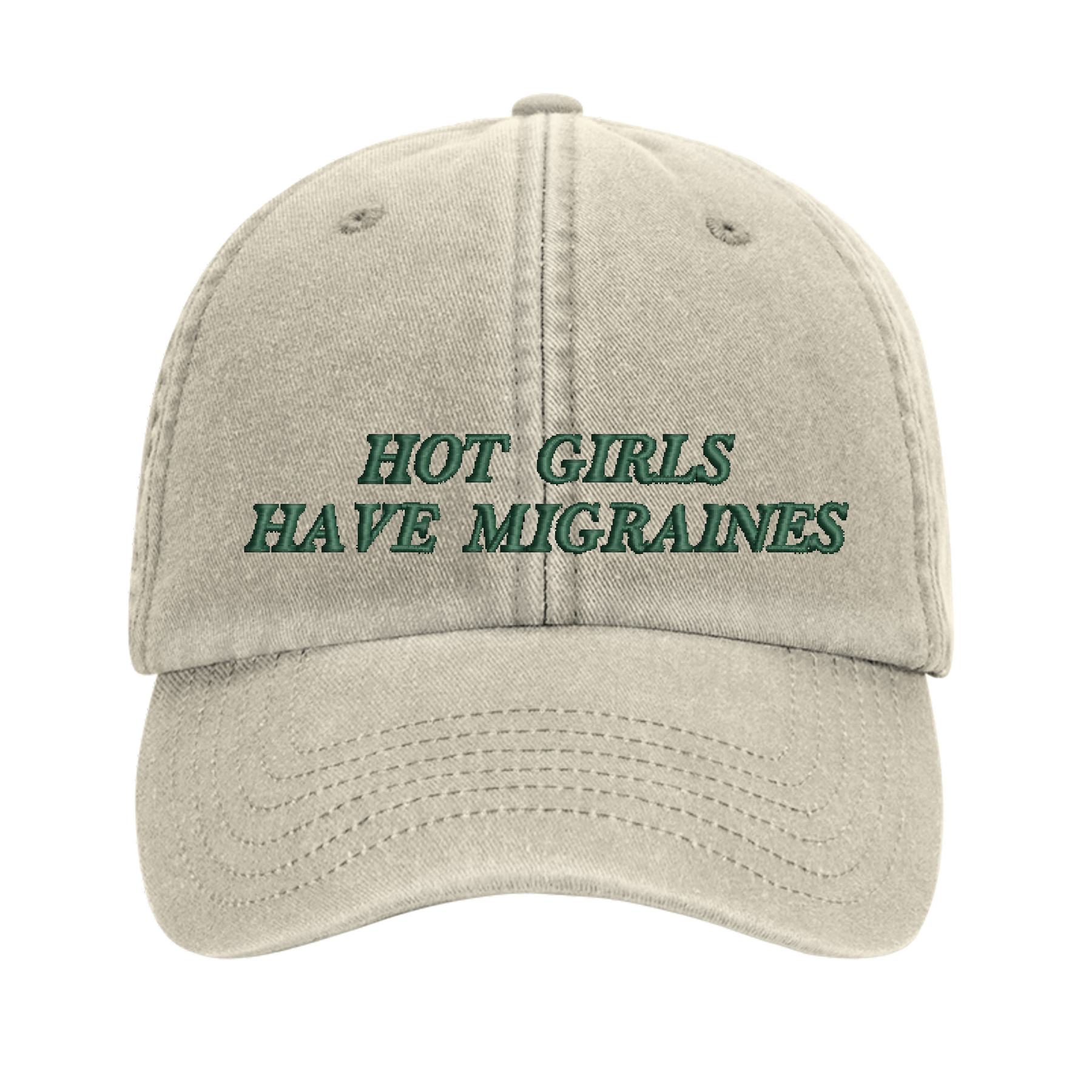 Hot Girls Have Migraines embroidered baseball cap