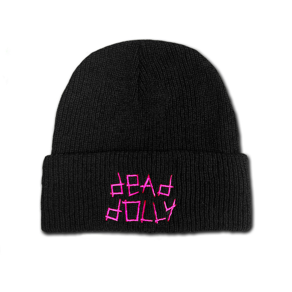 Dead Dolly Beanie / Pink Embroidery