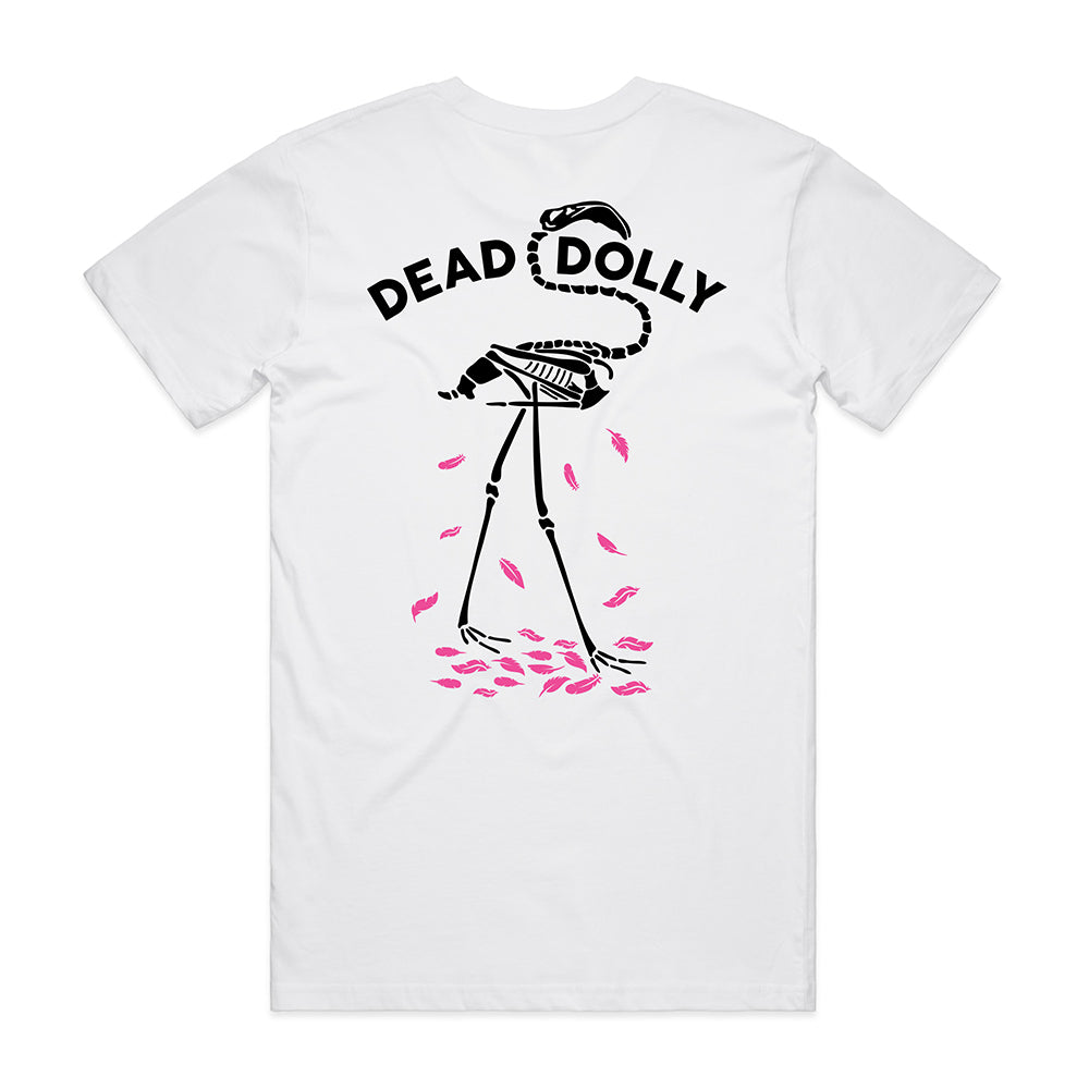 Flamingo Skeleton T-shirt / Back Print