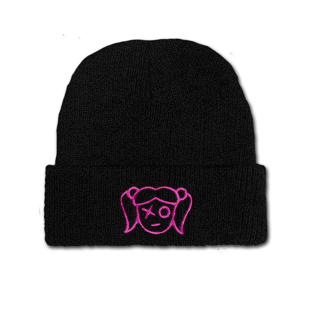 Logo Beanie / Pink Embroidery