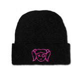 Logo Beanie / Pink Embroidery