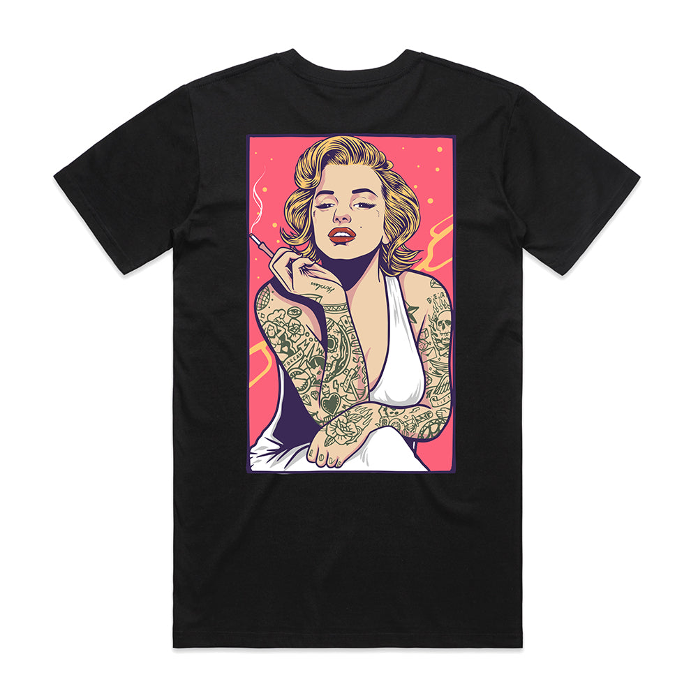 Tattoo'd Marilyn T-shirt / Back Print