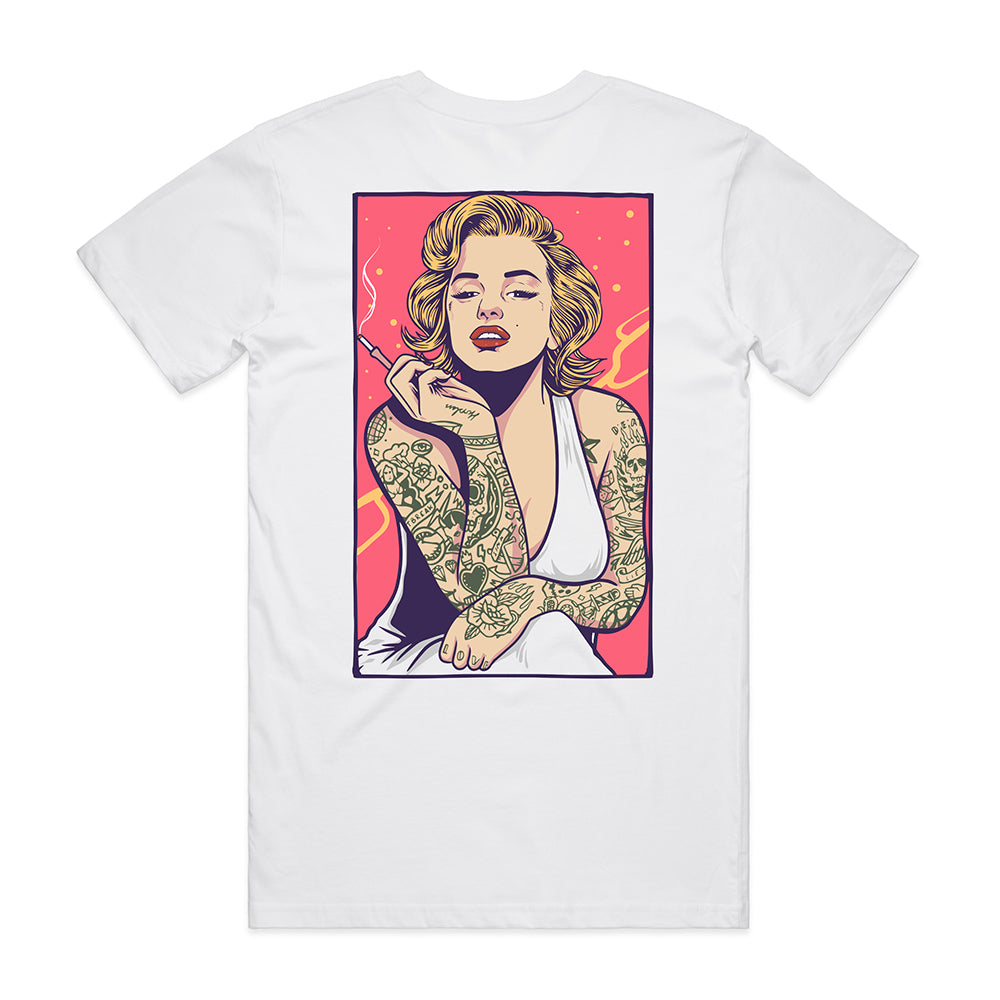 Tattoo'd Marilyn T-shirt / Back Print