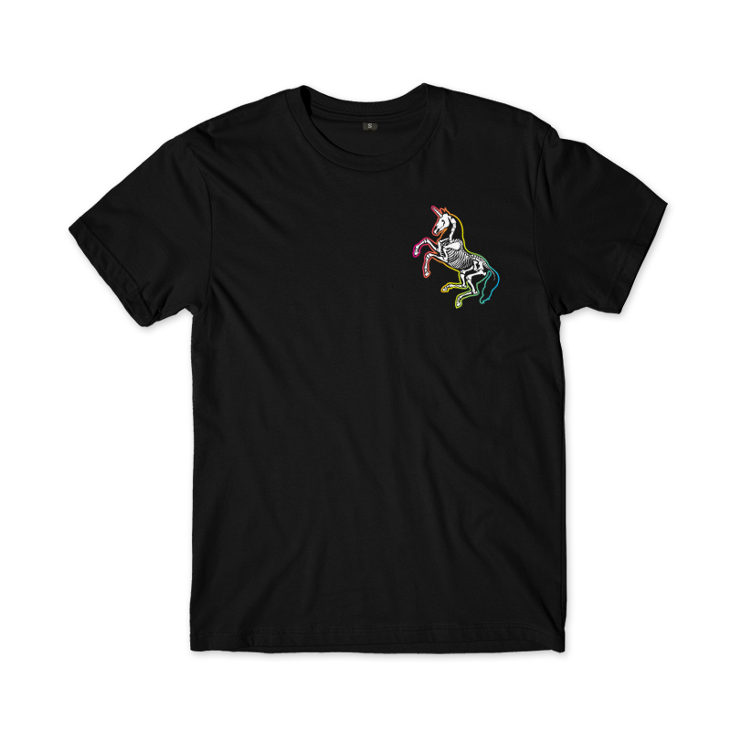Unicorn Skeleton Pocket Print T-shirt